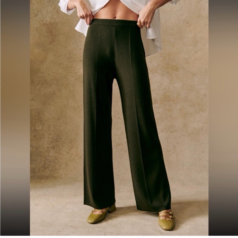 Sezane Matthew Trousers Size S Khaki